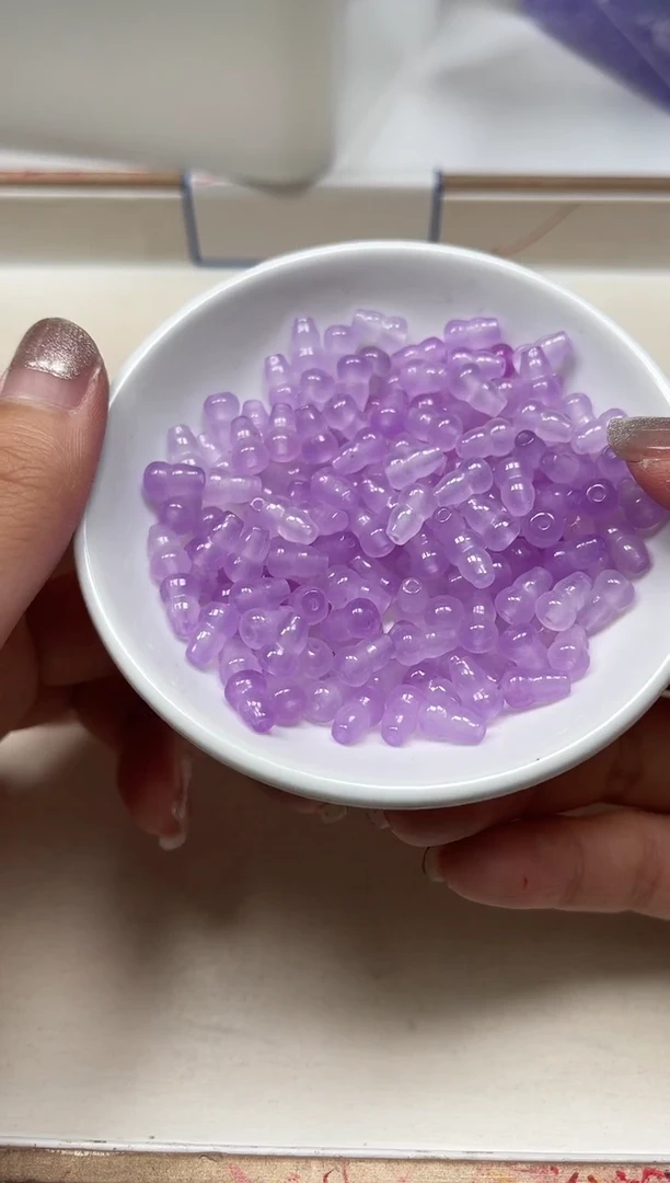 玛瑙/玉髓散珠未镶嵌M418 薰衣草葫芦 20颗9.9元