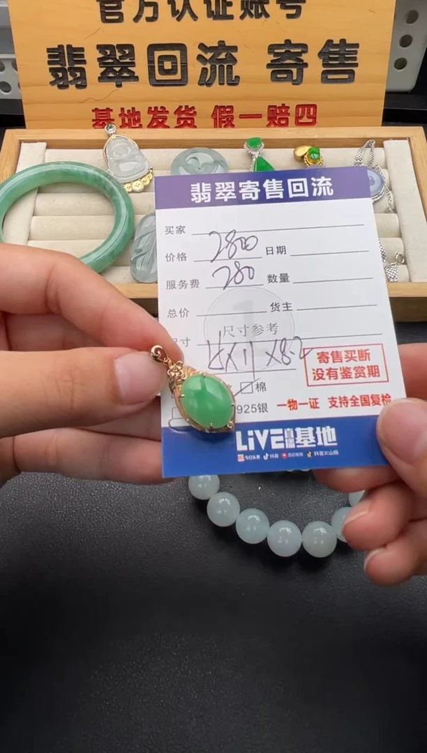 颈饰18K金镶嵌翡翠10146747