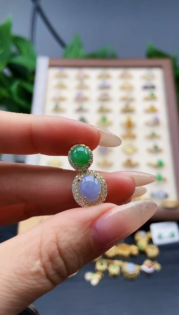 颈饰银S925镶嵌翡翠12