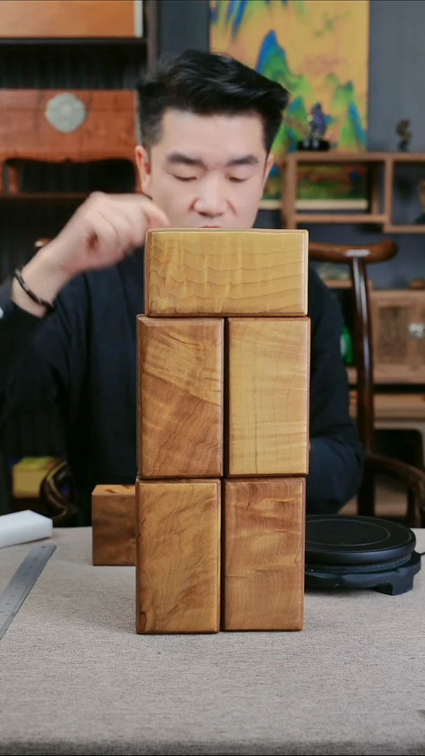 金丝楠?****?金丝楠木紫包金天地盖首饰盒