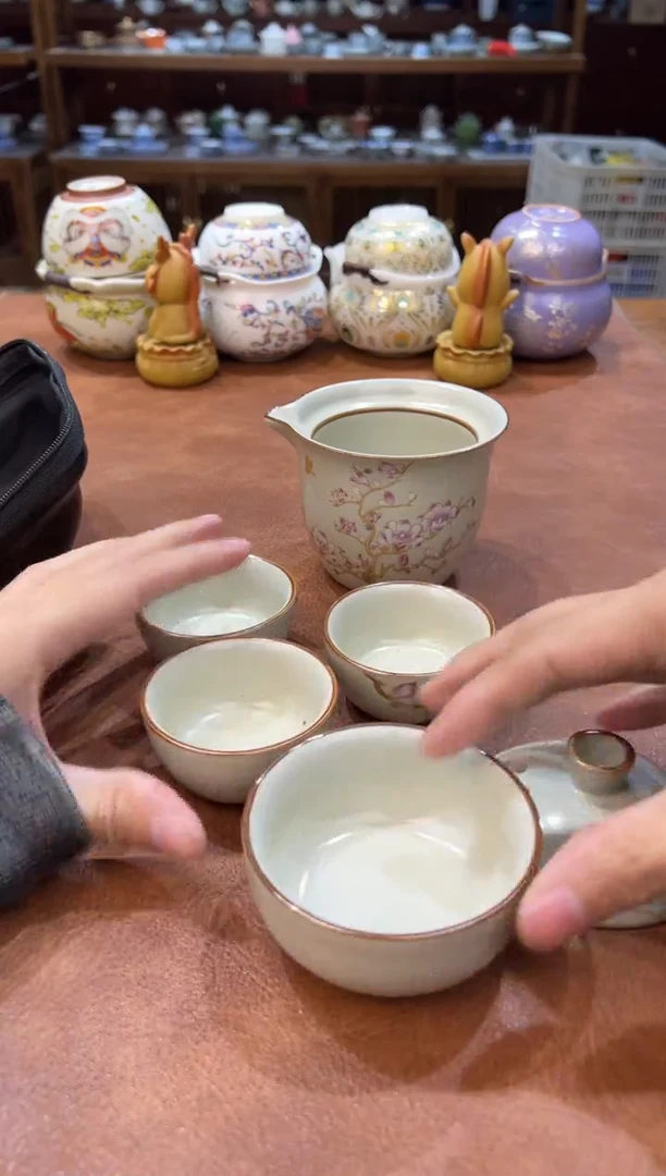 真的很便宜会开片的旅行茶具