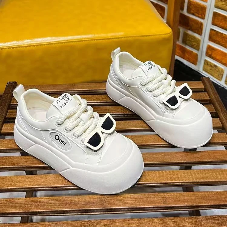 【眼镜装饰随机可能没有】丑萌大头面包鞋女3900-17