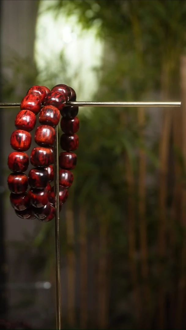 降真香手串/手链海南红降1.2cm土埋老型