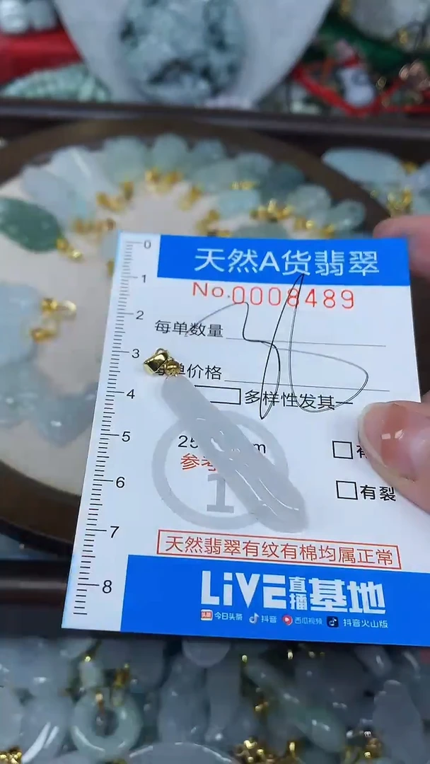 颈饰未镶嵌翡翠净货挂件-3489