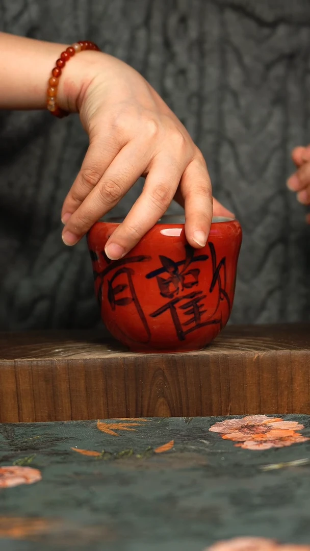 杯釉下彩手工手绘同款陶器