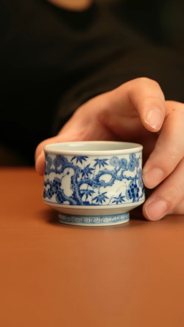【闪购商品】仿明青花松竹梅小杯小杯