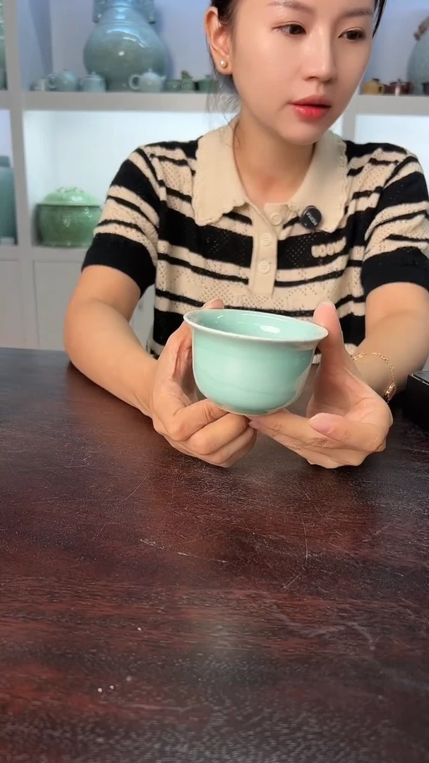 龙泉云间青瓷小米茶器