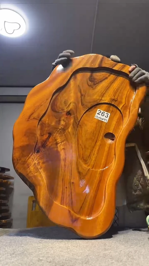 实木原木茶盘 一物一拍(不含配件）