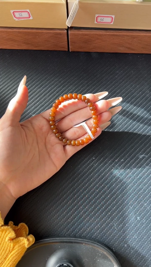 未镶嵌手串和田玉嘻*＆且末金山微色差卡7