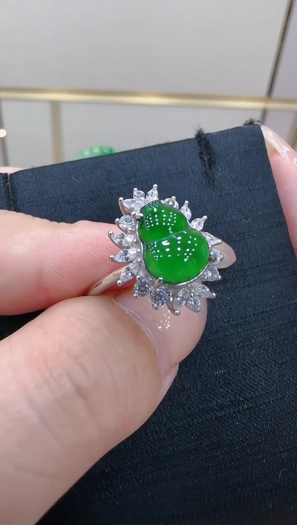 【闪购商品】翡翠戒指银S925镶嵌团购多样性发一件