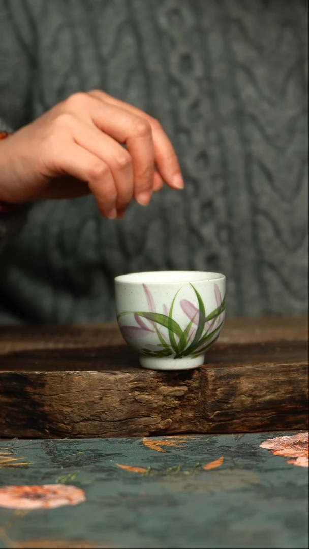 【闪购商品】杯釉下彩手工手绘同款陶器