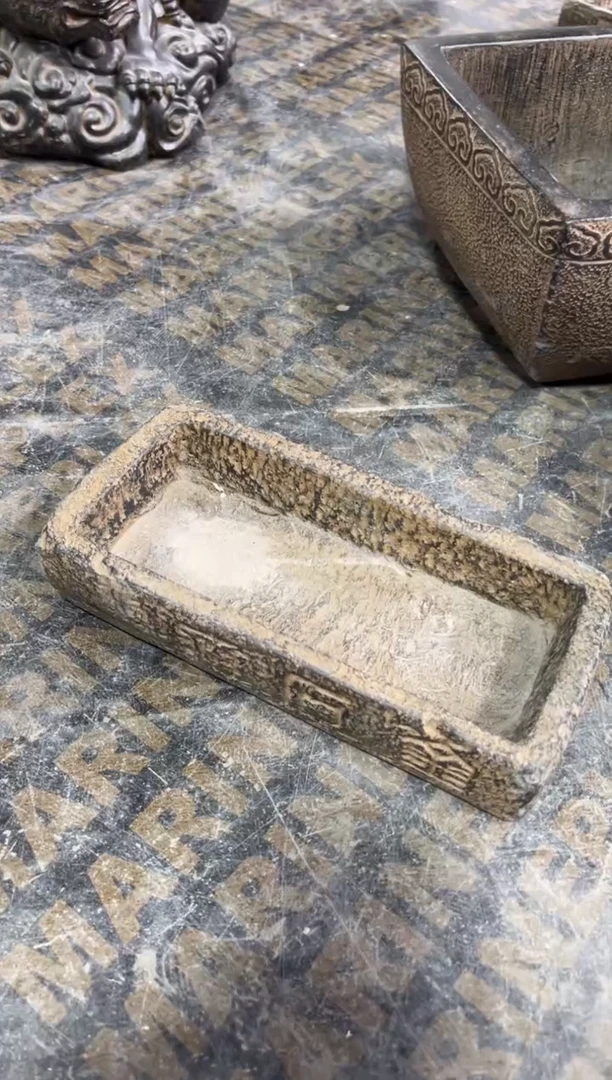 陶土金石坯盆火山泥