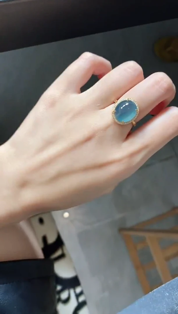 银S925镶嵌戒指翡翠51151