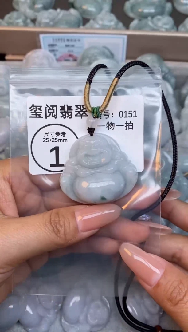颈饰未镶嵌翡翠大肚佛公0151