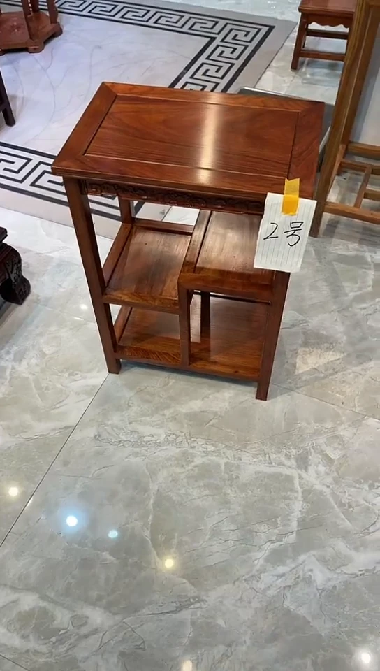 【闪购商品】花梨木类成套家具刺猬紫檀置物架45*30*65