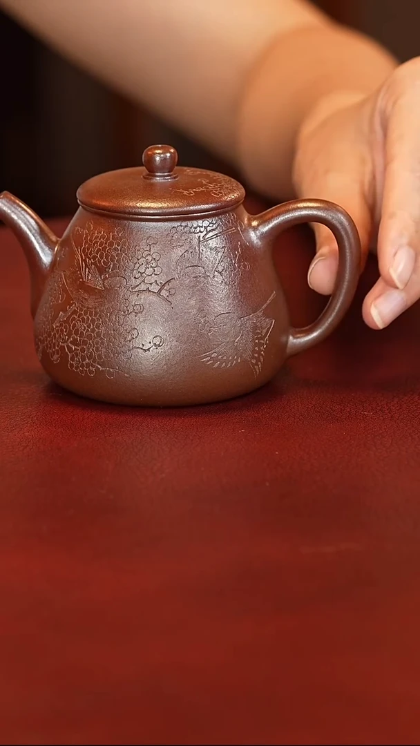 原矿紫砂 柴烧高瓢-150cc