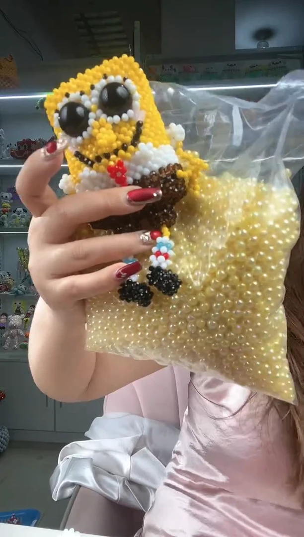 玻璃3019卡6马贝彩海绵宝宝材料包1套黄色