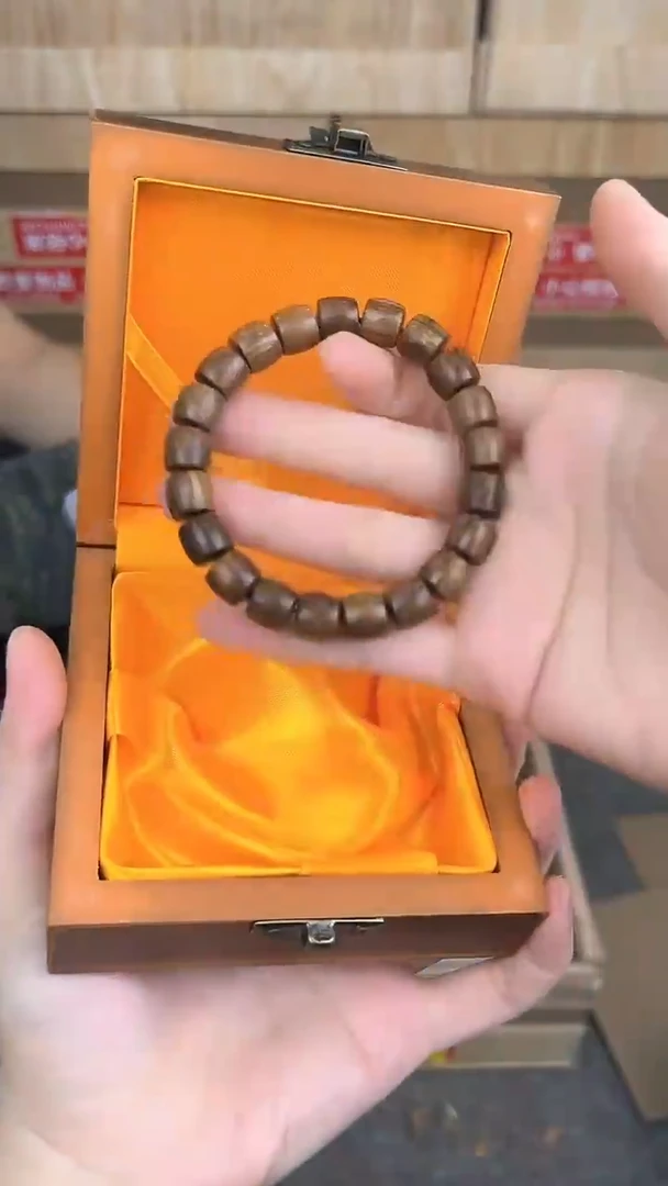 品茗文玩阁黑花梨桶珠链接@@YS1510