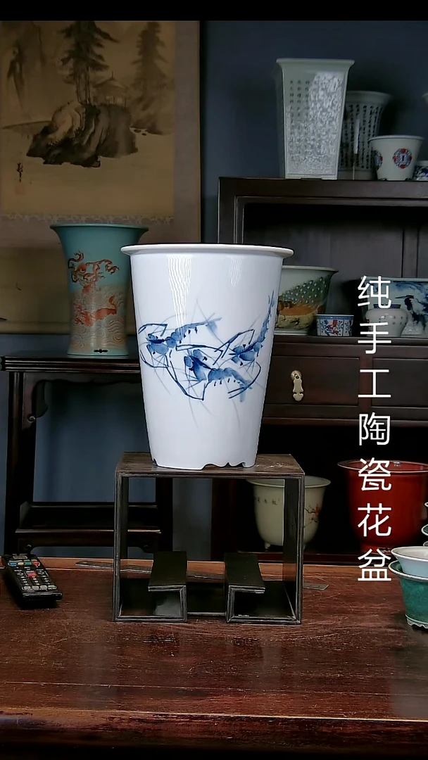 景德镇手工陶瓷花盆