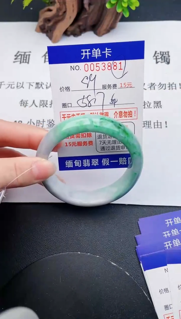 【闪购商品】翡翠手镯未镶嵌81天然翡翠A货