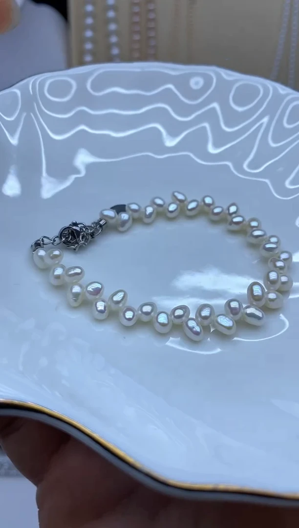 未镶嵌手链淡水珍珠手链多样性发其一
