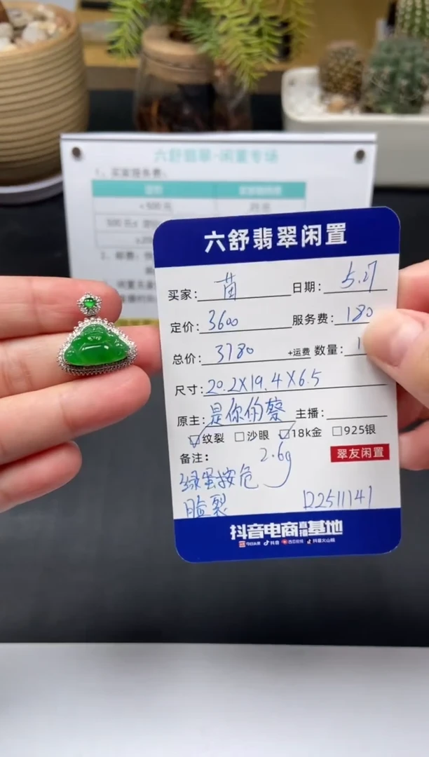 翡翠18K金镶嵌颈饰D2511141