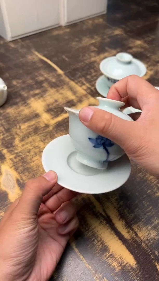 【闪购商品】/刘钦莹玉清荷花三才盖碗