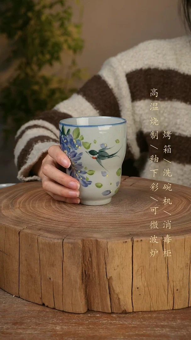 碗瓷景德镇手工手绘高温瓷釉下彩