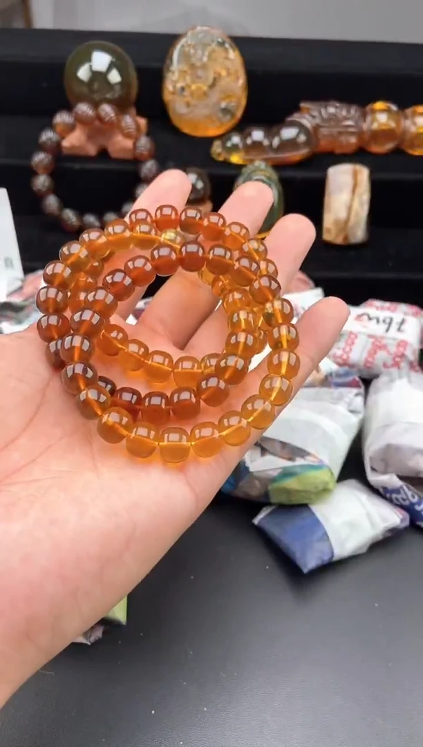 未镶嵌琥珀手链彩虹老型珠手串【多样性发货其中一】