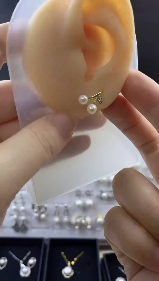 合金耳饰淡水珍珠76