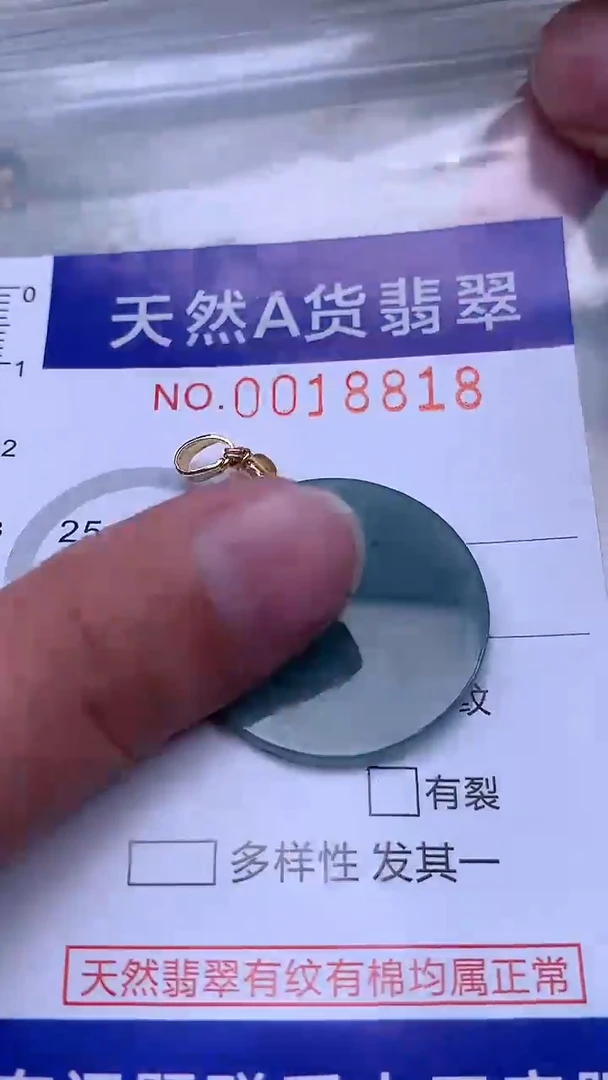 翡翠未镶嵌吊坠(不含链)1