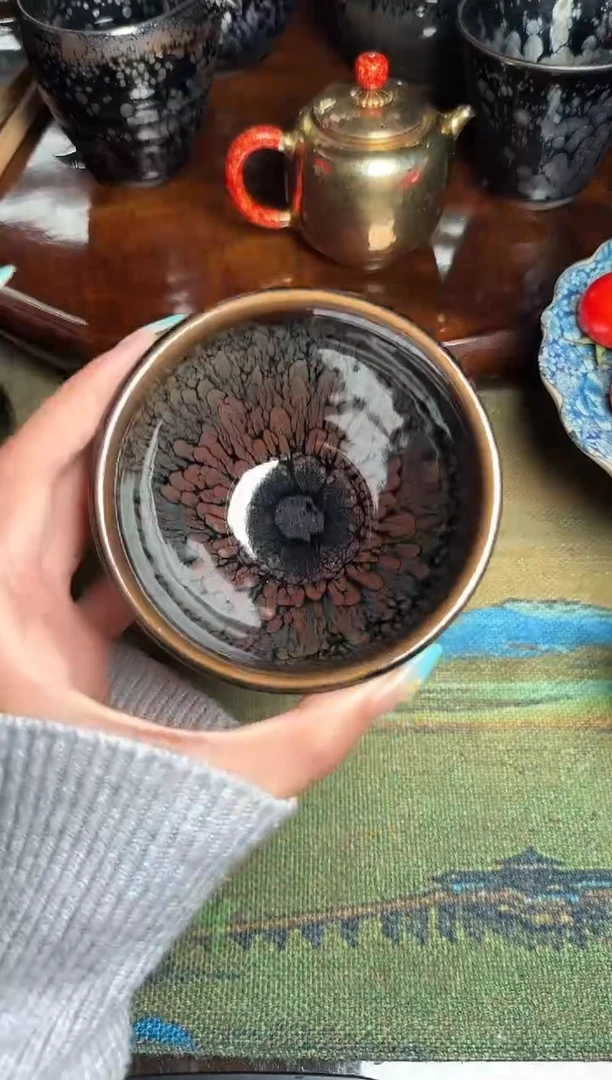 茶盏阙梅娇水墨牡丹3