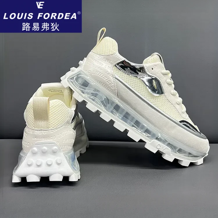 Louis Fordea/路易弗狄干净感痞帅男鞋男士休闲鞋明星同款运动鞋