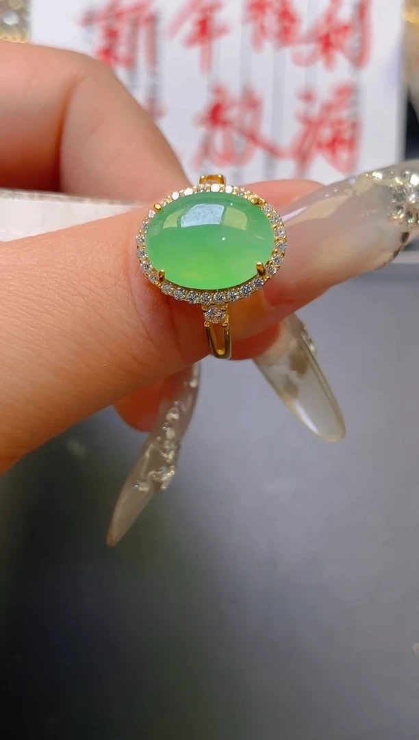 【闪购商品】翡翠耳饰银S925镶嵌天然A货翡翠1