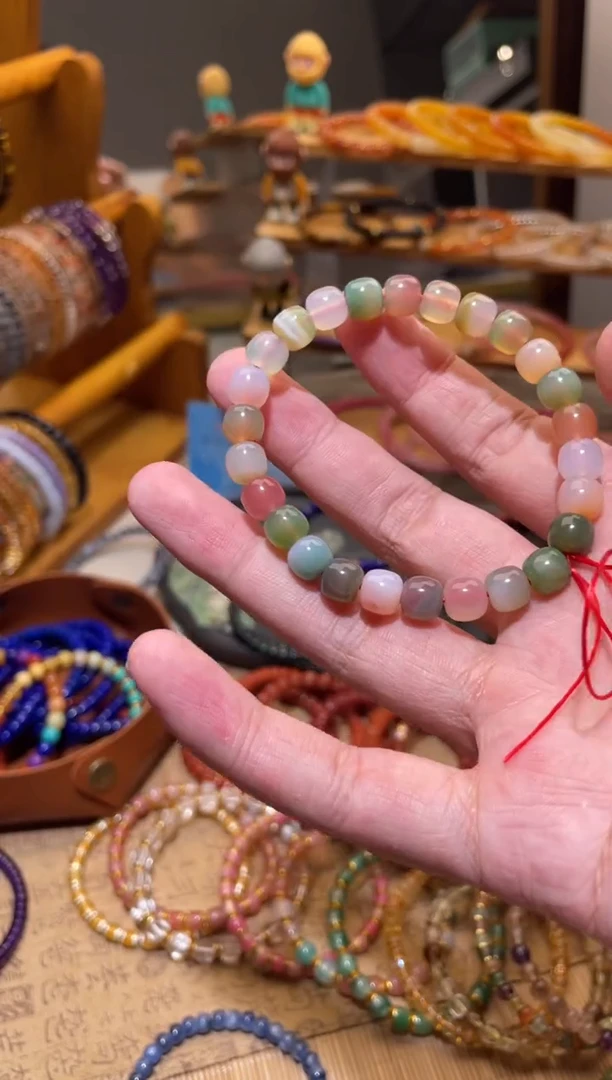 玛瑙/玉髓手串未镶嵌多色玛瑙手串