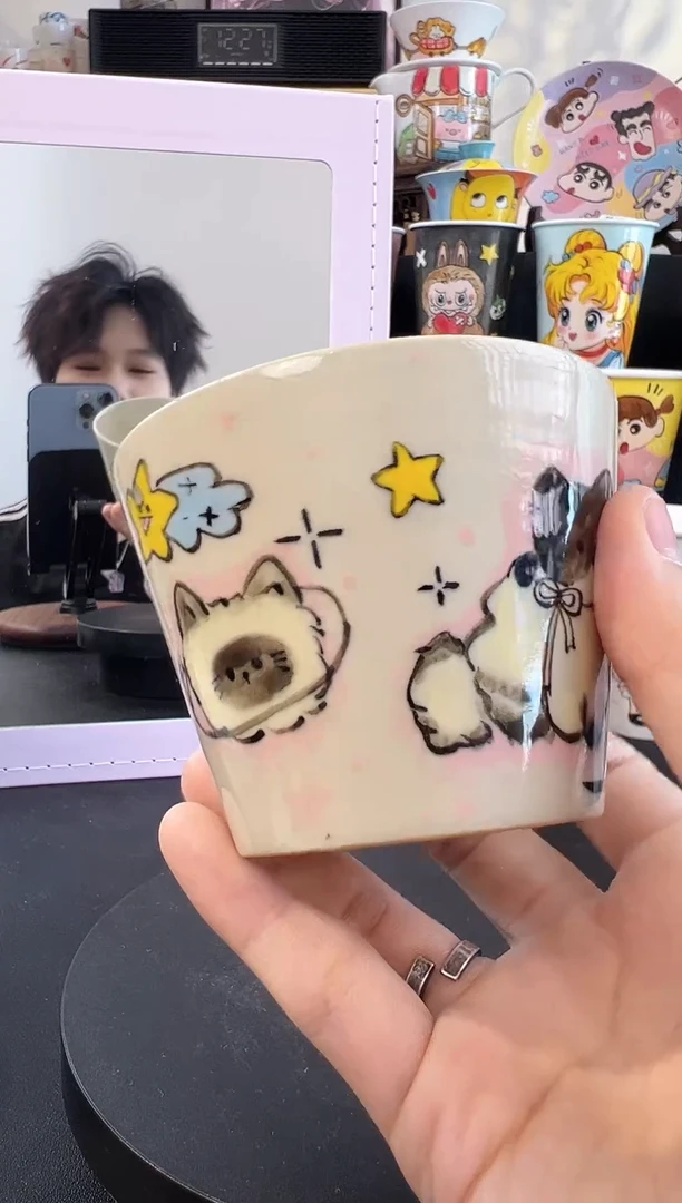 【闪购商品】摆件纯手工手绘陶瓷小杯杯