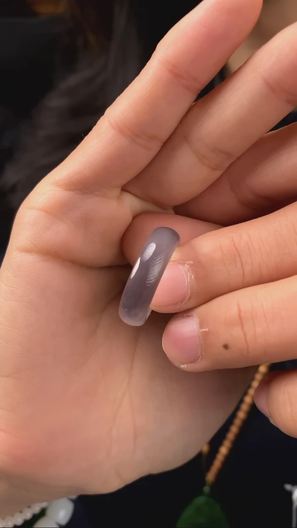 【闪购商品】和田玉烟紫戒圈未镶嵌【玉道侠侣】14