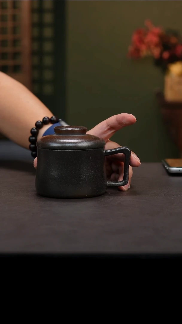 茶壶紫砂吾*柴烧盖杯萨顶紫泥230cc左右