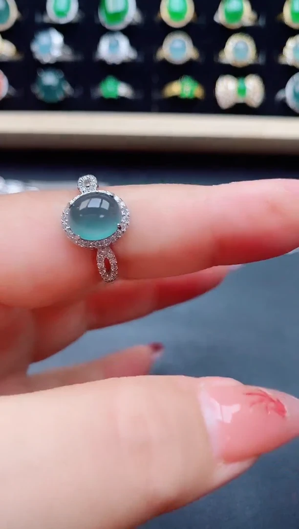 【闪购商品】翡翠戒指银S925镶嵌21321