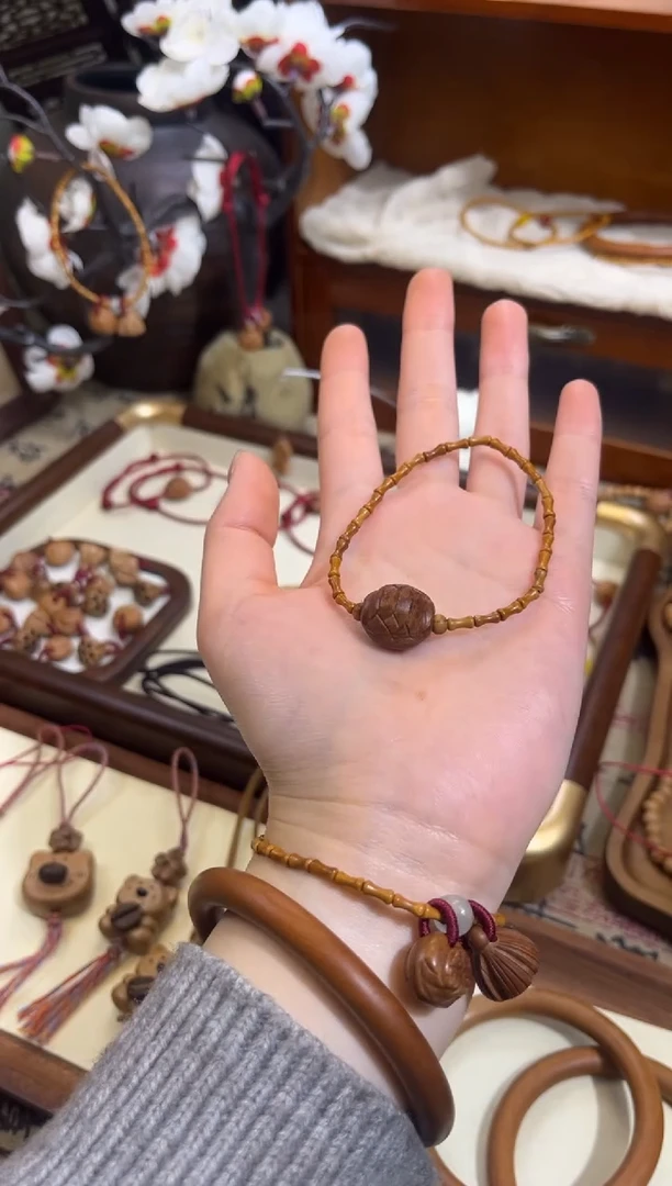 手串桃核【桃缘行】竹节「富甲」桃木桃核辟、挡、驱、护 备注手围