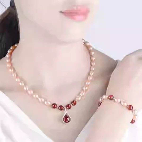 吊坠925银 高档气质珍珠锁骨链妈妈款珠珠送闺蜜婆婆母亲节日礼物