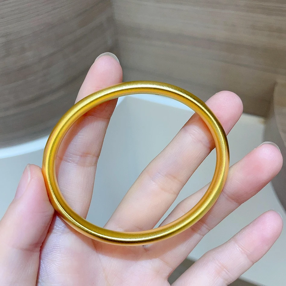 SZ-025孟加拉赤金古法素圈手镯 传承手链手环女