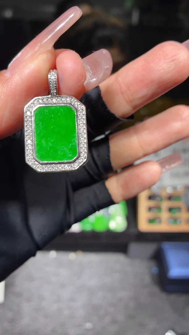 银S925镶嵌定制翡翠57定制翡翠-多样性发货（发其一）