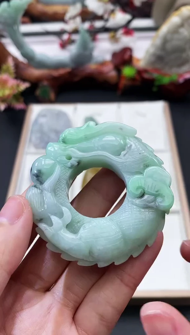 翡翠未镶嵌颈饰天然缅甸A货翡翠28圈口