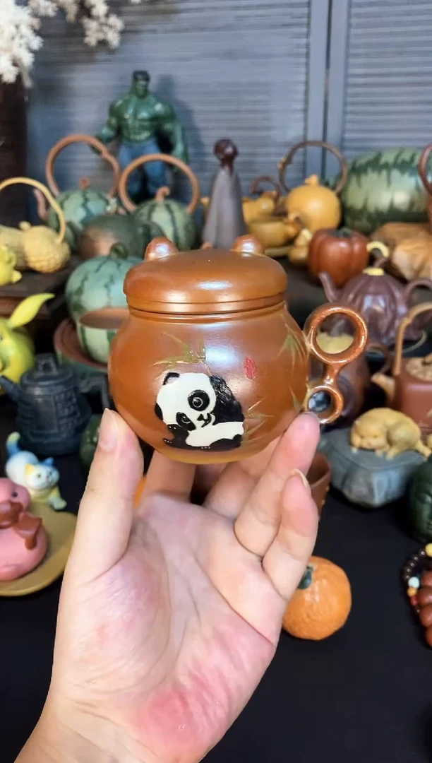 紫砂1紫砂商品柴烧盖杯