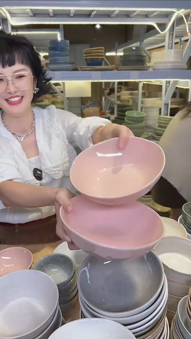 瓷339外贸尾货高温釉下彩陶瓷餐具默认微瑕