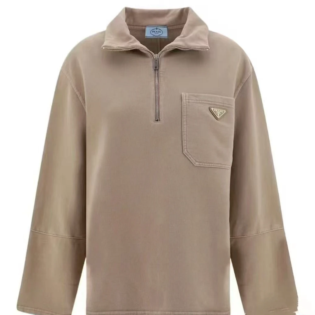 未使用 Prada/普拉达 纯色LOGO徽标长袖卫衣