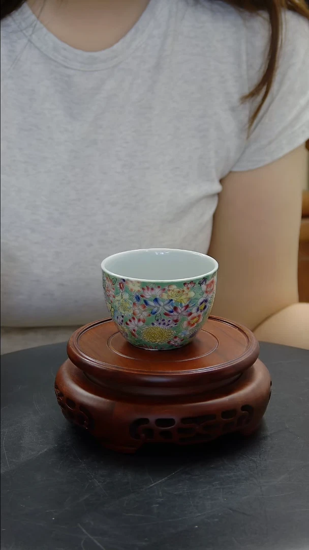 杯百花不落地小杯#6034#