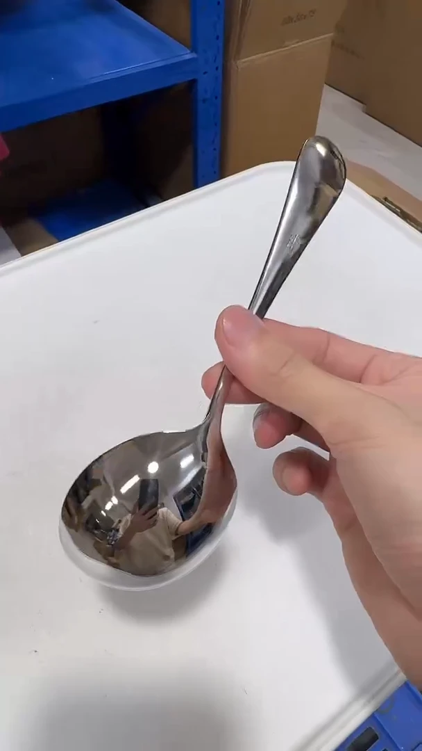 瓷片316不锈钢汤勺19.5cm