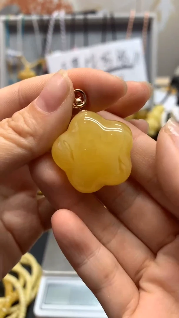 【闪购商品】琥珀珠宝奇石18K金镶嵌811